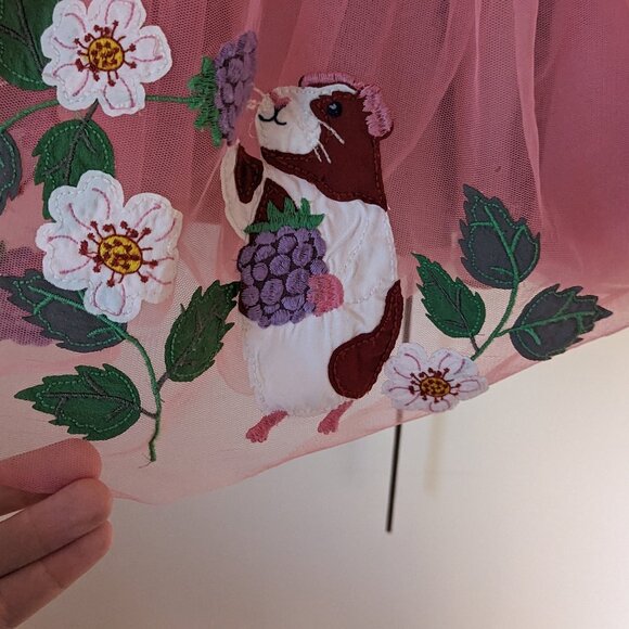 Mini Boden guinea pig appliqué tulle ballet dress - Picture 3 of 7